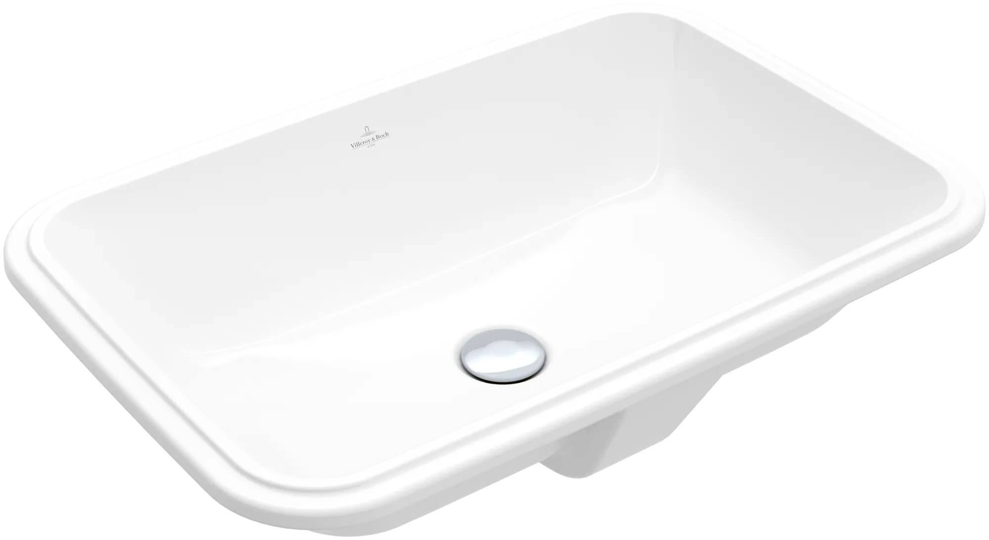 Villeroy & Boch Unterbauwaschtisch „Architectura“ 630 × 430 × 175 mm, ohne Hahnlochbohrung in Weiß Alpin Villeroy & Boch Unterbauwaschtisch „Architectura“ 630 × 430 × 175 mm, ohne Hahnlochbohrung in Weiß Alpin