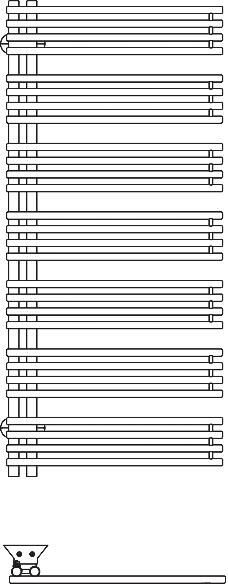 Kermi Design-Heizkörper „Diveo®“ 45 × 94 cm in Weiß Kermi Design-Heizkörper „Diveo®“ 45 × 94 cm in Weiß
