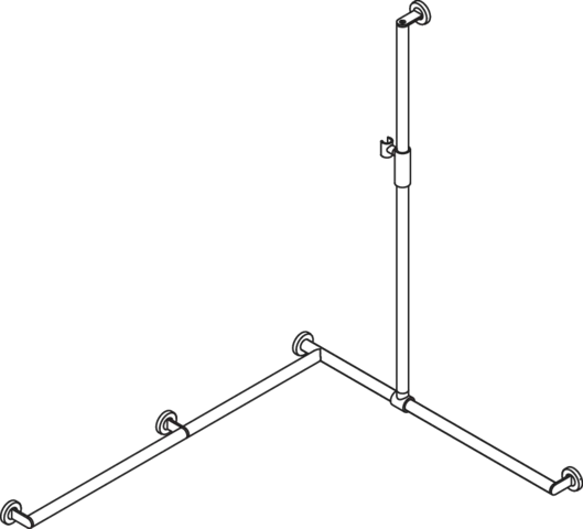 HEWI Haltegriff Ausführung links „System 900“, Befestigung verdeckt HEWI Haltegriff Ausführung links „System 900“, Befestigung verdeckt