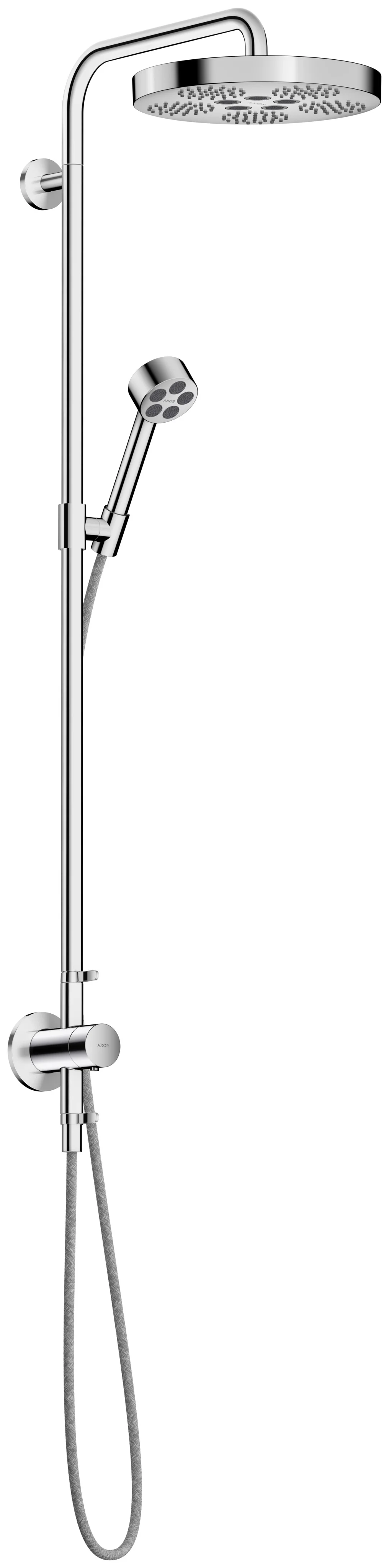 Hansgrohe AXOR One Showerpipe Unterputz mit Thermostat, Kopfbrause 280 1jet Chrom