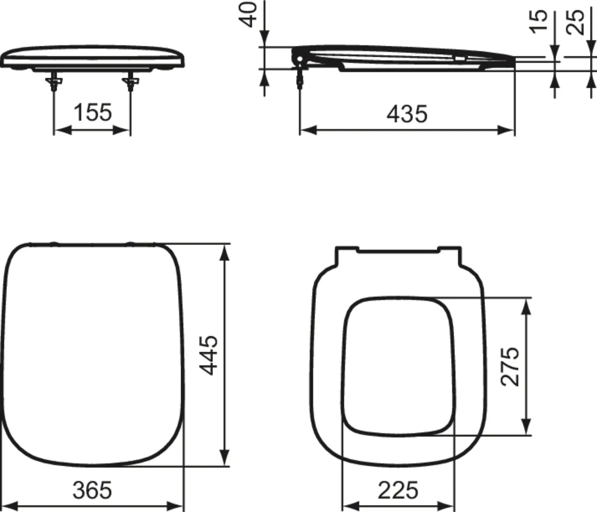 WC-Sitz m.Sitzpuffer u.Scharniersatz Softclosing Weiß WC-Sitz m.Sitzpuffer u.Scharniersatz Softclosing Weiß