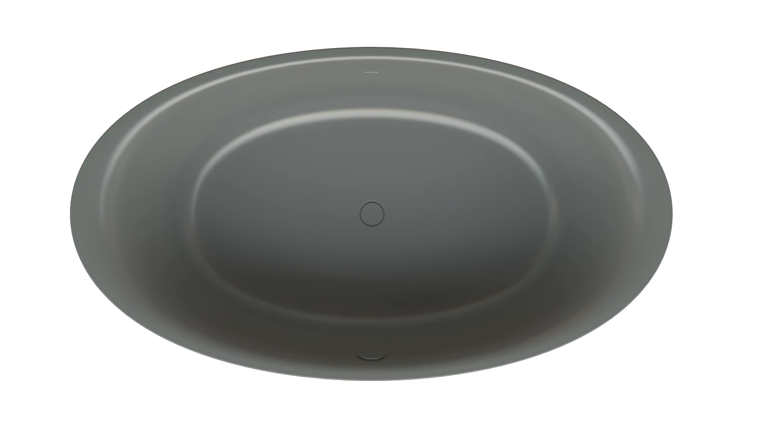 Bette oval Badewanne „BetteEve Oval Silhouette“ 180 × 100 cm in Smoke