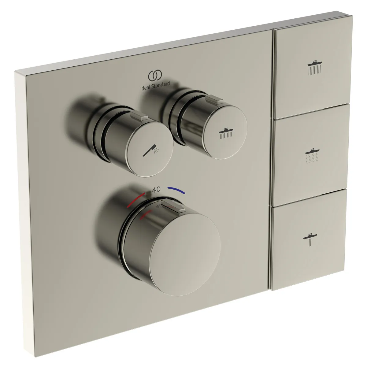 Ideal Standard Ceratherm Navigo Solos Brausethermostat Unterputz A7894GN Silver Storm