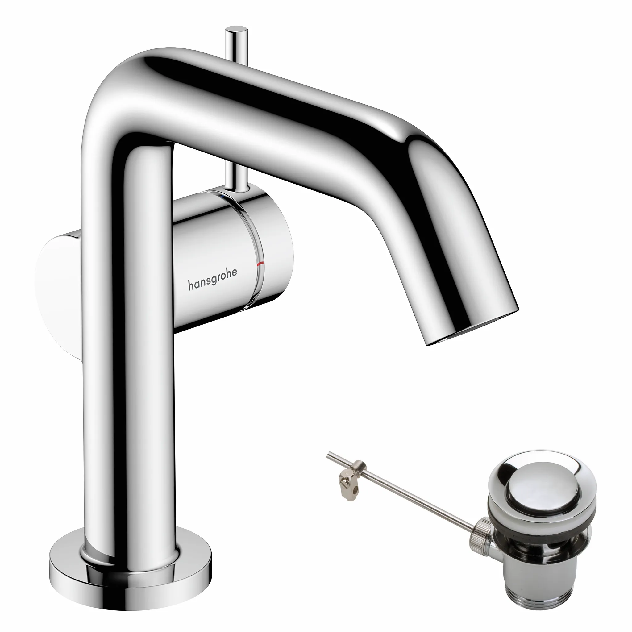 Hansgrohe Tecturis S Einhebel-Waschtischmischer 110 Fine CoolStart EcoSmart+ mit Zugstangen-Ablaufgarnitur, Chrom