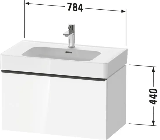 Duravit Waschtischunterschrank wandhängend „D-Neo“ 78,4 × 44 × 45,2 cm in Leinen Duravit Waschtischunterschrank wandhängend „D-Neo“ 78,4 × 44 × 45,2 cm in Leinen