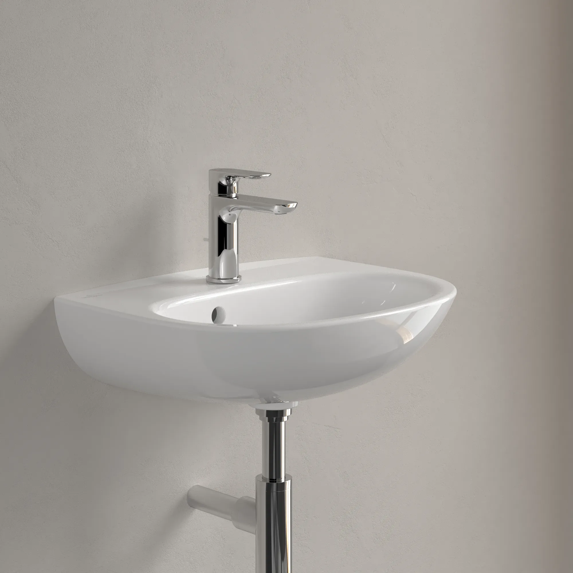 Villeroy & Boch Handwaschbecken O.novo, oval, weiß Alpin CeramicPlus, 500 x 380 mm, Höhe 160 mm, mit Überlauf, für 3-Loch-Armatur Villeroy & Boch Handwaschbecken O.novo, oval, weiß Alpin CeramicPlus, 500 x 380 mm, Höhe 160 mm, mit Überlauf, für 3-Loch-Armatur