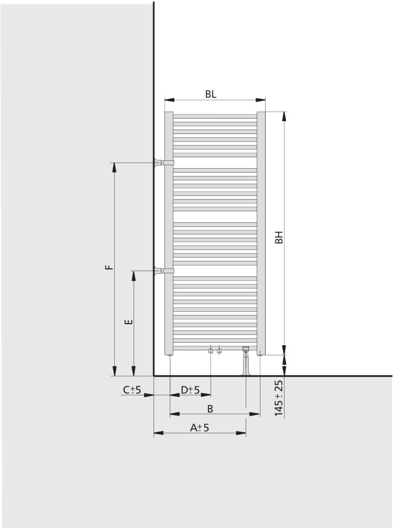 Kermi Heizkörper „Basic®-50“ 52,4 × 117,2 cm in Anthracite Grey