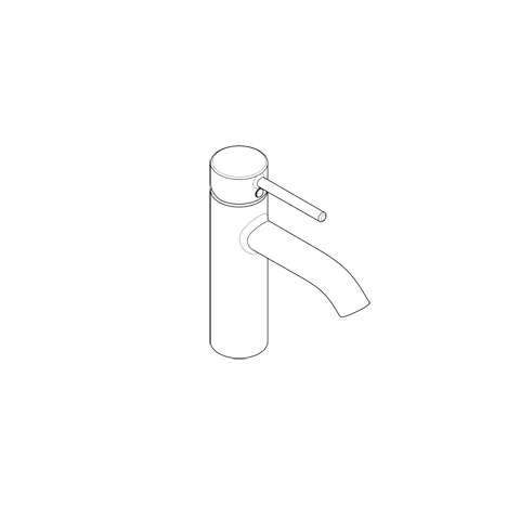 Kludi BOZZ Waschtisch-EHM 100mm, Einhandmischer, N5 Stainless Brushed Nickel