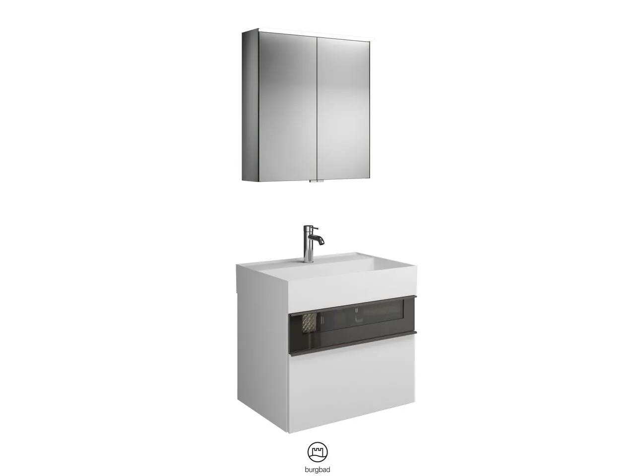 burgbad Badmöbelset „Yumo“ in Weiß Hochglanz burgbad Badmöbelset „Yumo“ in Weiß Hochglanz