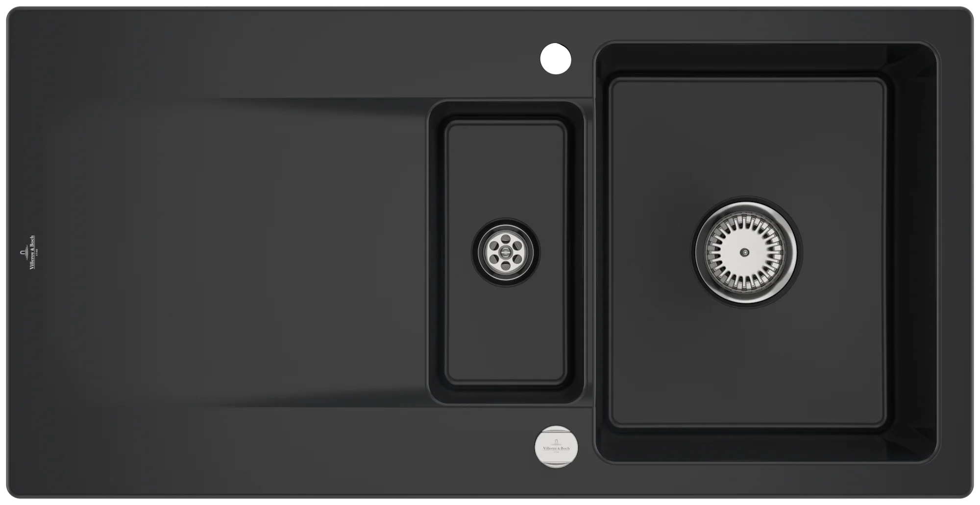Villeroy & Boch Siluet 60 R Einbauspüle, 1000 x 510 mm, Pure Black Villeroy & Boch Siluet 60 R Einbauspüle, 1000 x 510 mm, Pure Black