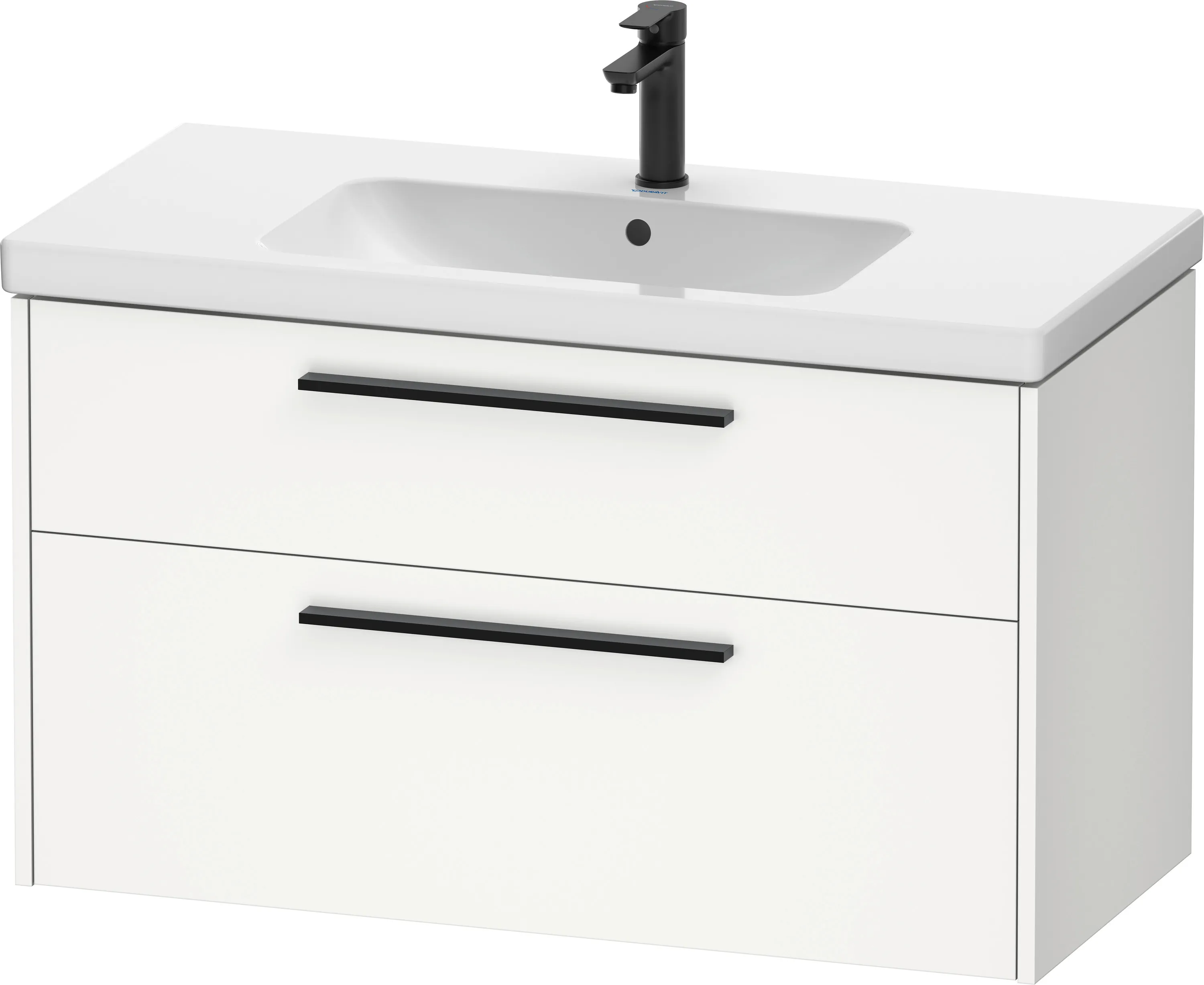 Duravit Waschtischunterschrank Wandhängend „D-Code“ 98,4 × 55,5 × 46 cm in Beton Matt