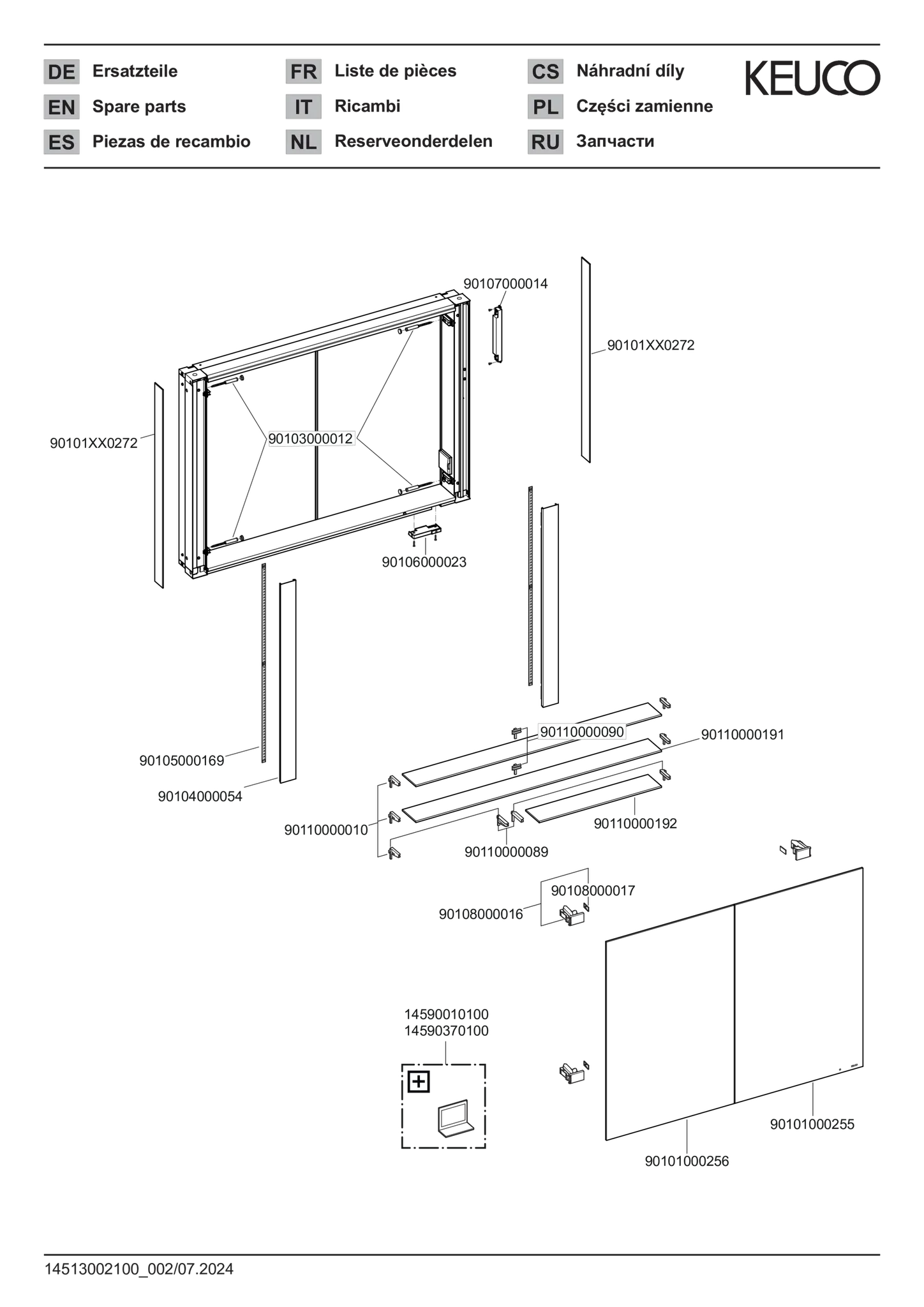 KEUCO Wandeinbau Spiegelschrank „Somaris“ Weiß (matt), Unterputz, ohne Spiegelheizung 1000 × 710 × 115 mm KEUCO Wandeinbau Spiegelschrank „Somaris“ Weiß (matt), Unterputz, ohne Spiegelheizung 1000 × 710 × 115 mm