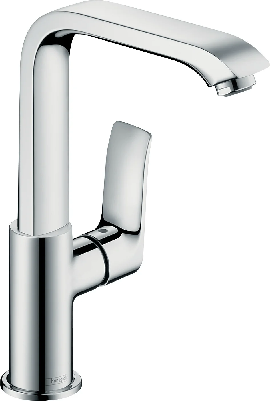 Hansgrohe Metris Einhebel-Waschtischmischer 230, Chrom, Ausladung 155 mm, Auslaufhöhe 230 mm, Schwenkbereich 120°, max. Durchflussmenge 5 l/min, Keramikmischsystem, Temperaturbegrenzung einstellbar, für Durchlauferhitzer geeignet