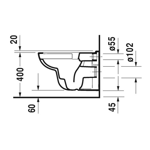 Wand-Tiefspül-WC „D-Code“ 35,5 × 36 × 54,5 cm, ohne Spülrand Wand-Tiefspül-WC „D-Code“ 35,5 × 36 × 54,5 cm, ohne Spülrand