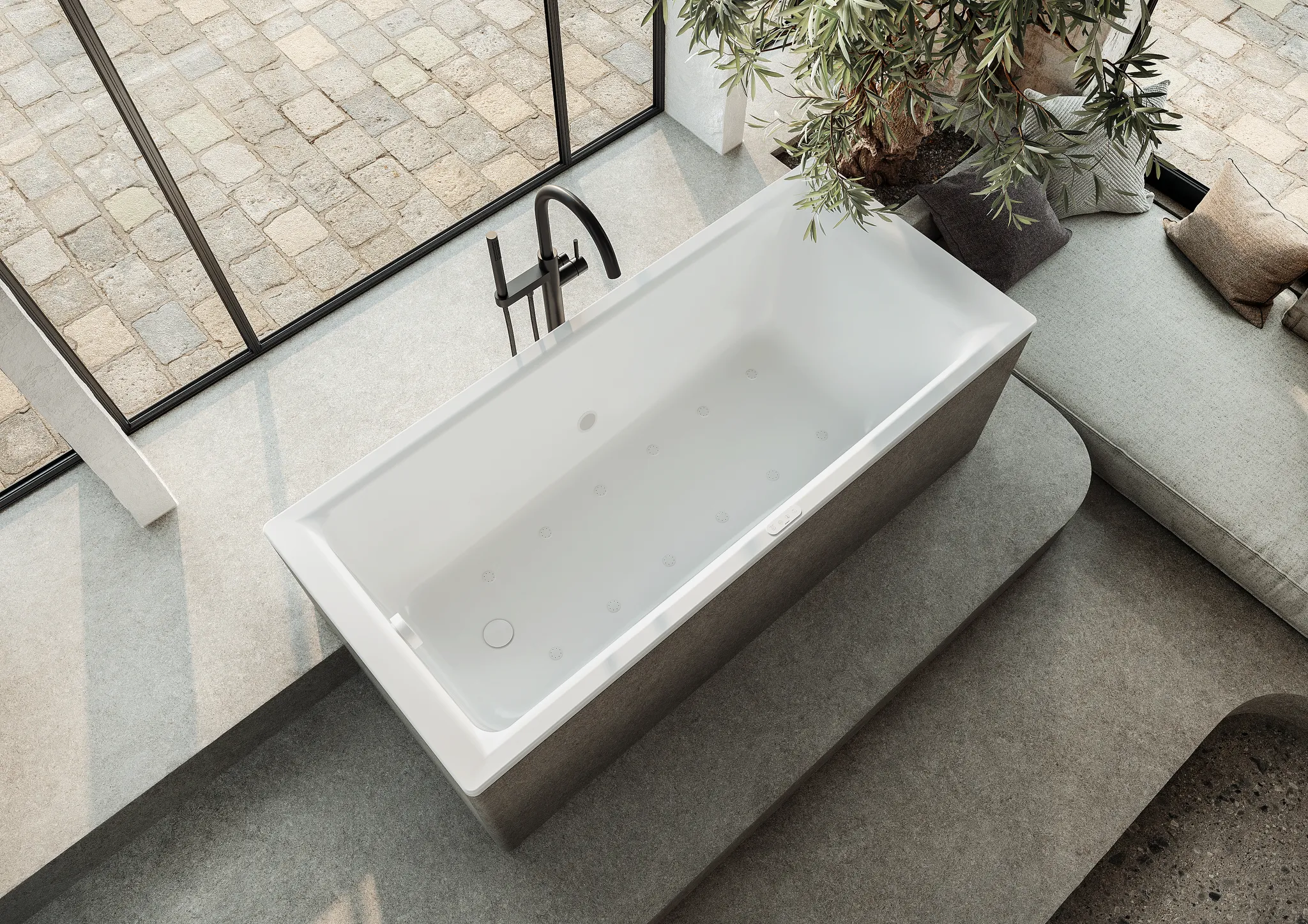 Kaldewei Whirlwanne „Puro“ 180 × 80 cm, rechts mit Airmassage Soul, in alpinweiß Kaldewei Whirlwanne „Puro“ 180 × 80 cm, rechts mit Airmassage Soul, in alpinweiß