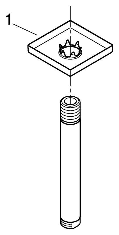 Grohe Rainshower Deckenauslass 27485, Länge 142 mm, chrom Grohe Rainshower Deckenauslass 27485, Länge 142 mm, chrom