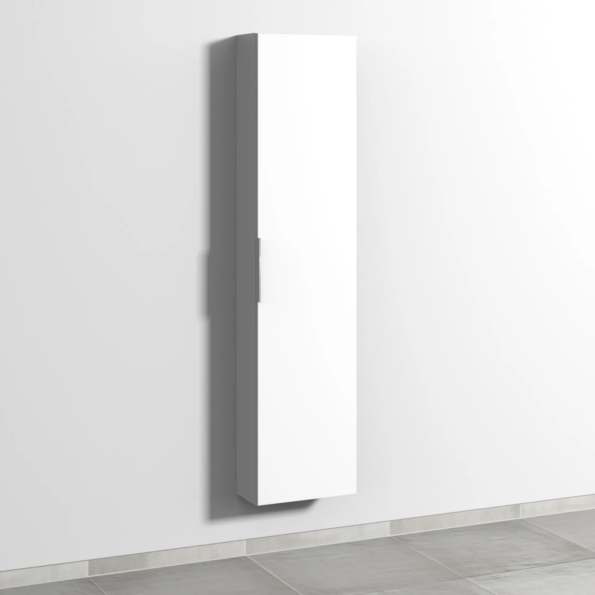 Sanipa Hochschrank „3way“ 400 × 1700 × 199 mm Anschlag rechts, in Weiß-Soft, Anschlag rechts