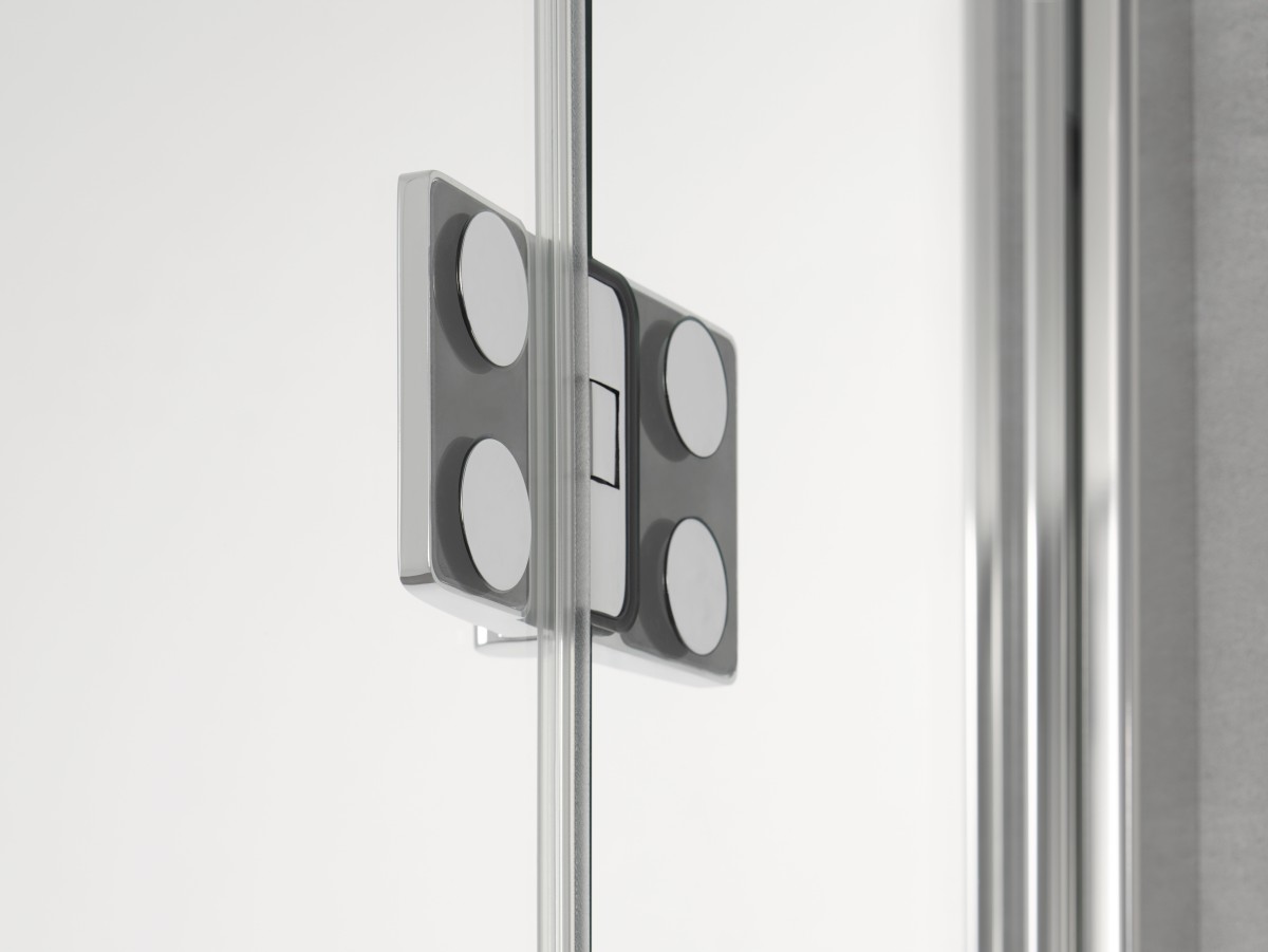 HSK Badewannenaufsatz passend zu Badewannenaufsätze von K2.80 bis K2.82 „K2“ Glas Klar hell, Scharniere Chromoptik (Alu Hochglanz poliert)