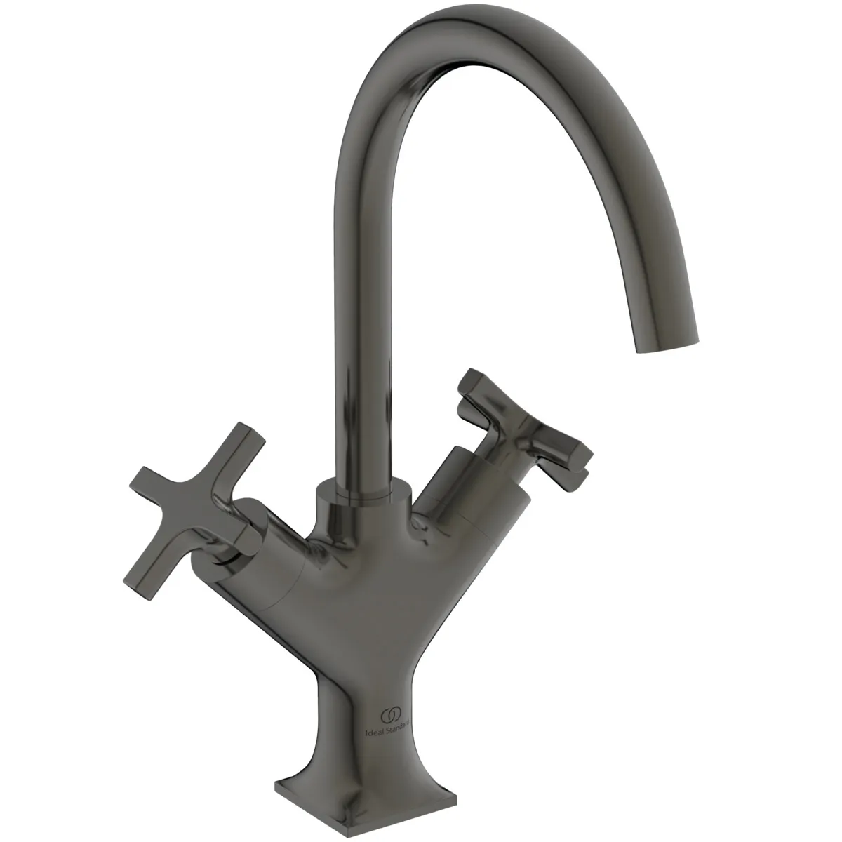 Waschtischarmatur Joy Neo ohne Ablaufgarnitur Ausladung 169mm Kreuzgriffe Magnetic Grey Waschtischarmatur Joy Neo ohne Ablaufgarnitur Ausladung 169mm Kreuzgriffe Magnetic Grey