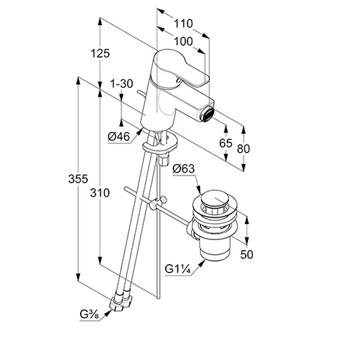 Kludi PURE & EASY Bidet-EHM Kludi PURE & EASY Bidet-EHM