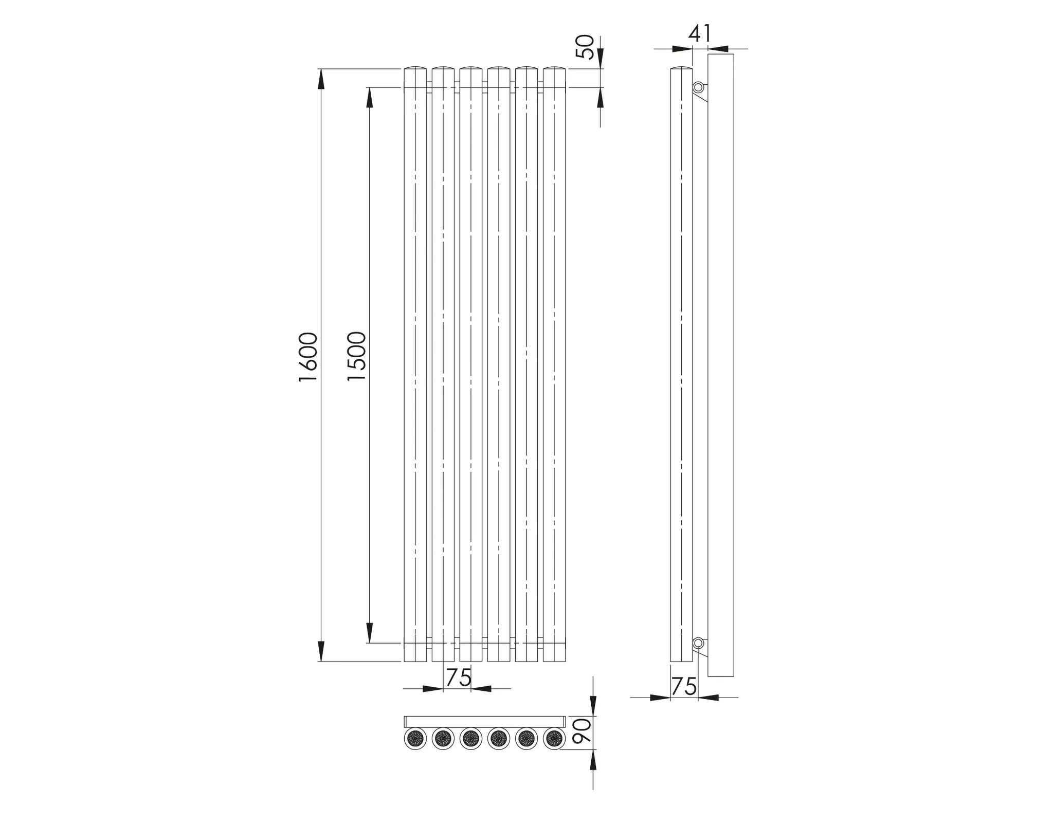 ASW Hygieneheizkörper „Climaster“ C1 28,5 × 160 cm ASW Hygieneheizkörper „Climaster“ C1 28,5 × 160 cm