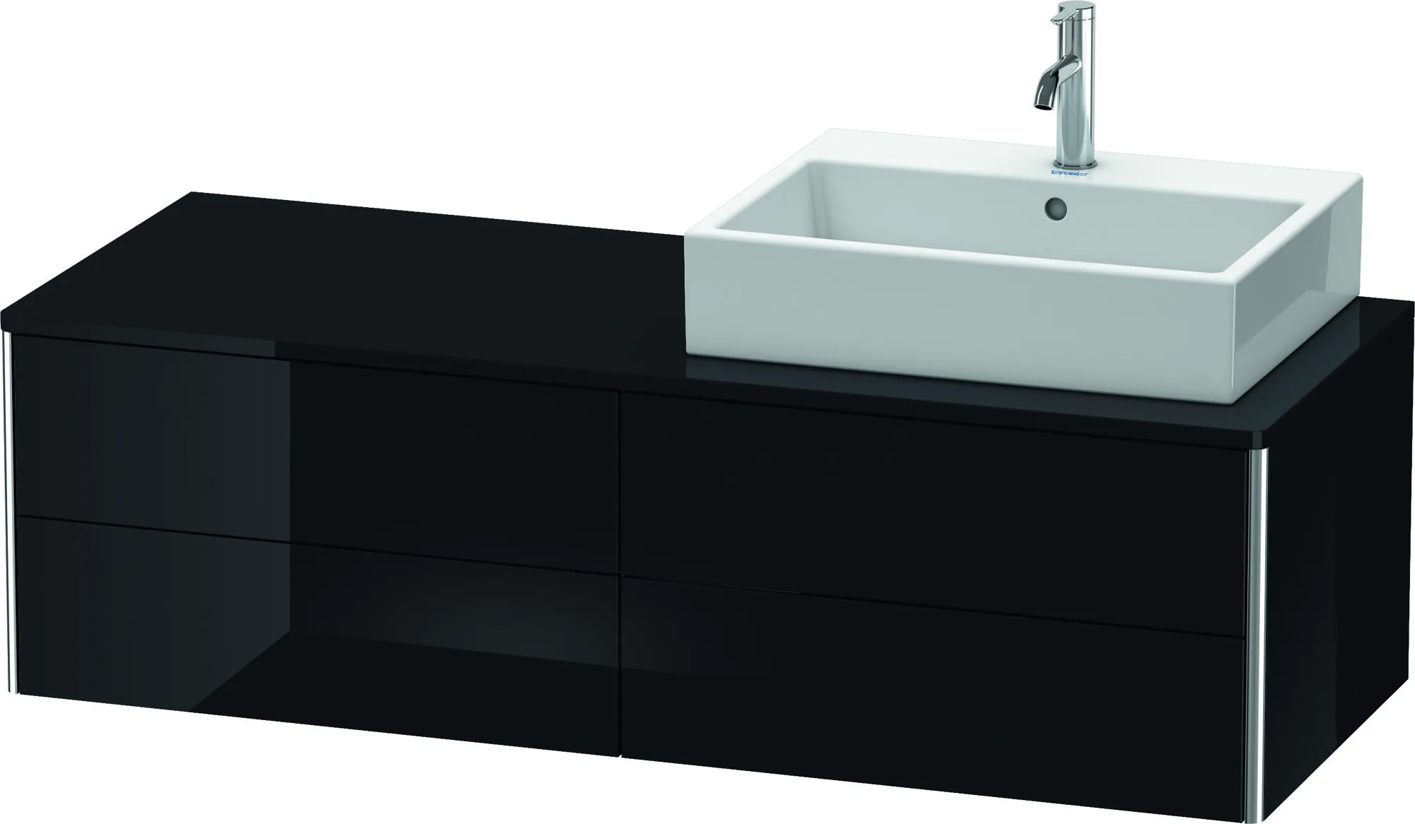 Duravit Waschtischunterschrank wandhängend „XSquare“ 140 × 40 × 54,8 cm Schwarz Hochglanz Duravit Waschtischunterschrank wandhängend „XSquare“ 140 × 40 × 54,8 cm Schwarz Hochglanz