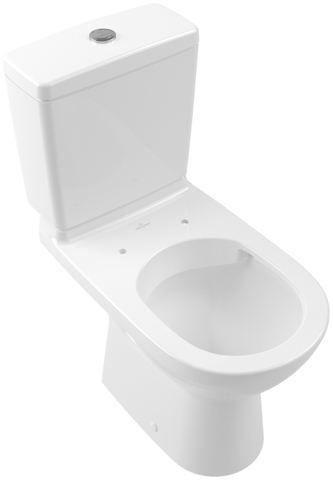 Tiefspül-WC spülrandlos für Kombination O.novo 5661R0, 360 x 646 x 430 mm, Oval, bodenstehend, Abgang waagerecht, Weiß Alpin