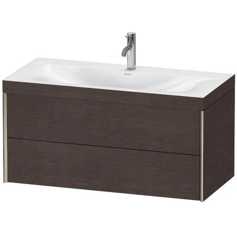 Duravit Waschtischunterschrank wandhängend „XViu“ 100 × 50,3 × 48 cm in Eiche Dunkel gebürstet