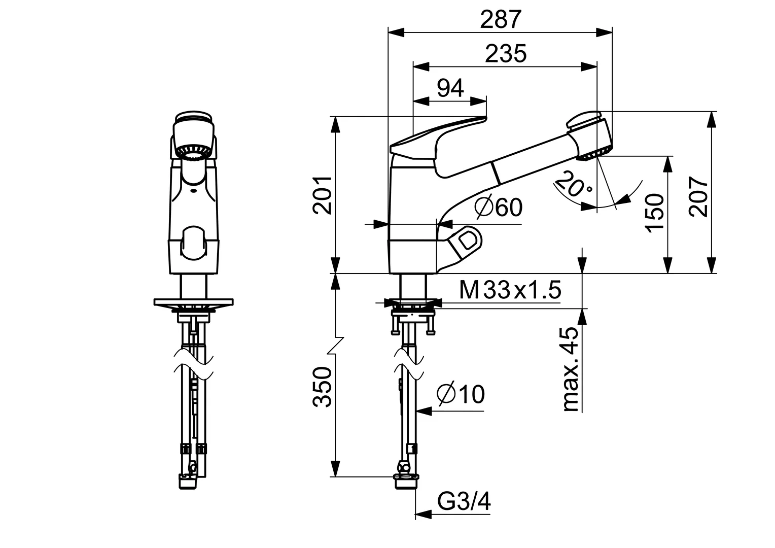 HansaMIX Einhebelmischer Küchenarmatur Chrom HansaMIX 0139 Kupferrohr 2-strahlig HansaMIX Einhebelmischer Küchenarmatur Chrom HansaMIX 0139 Kupferrohr 2-strahlig