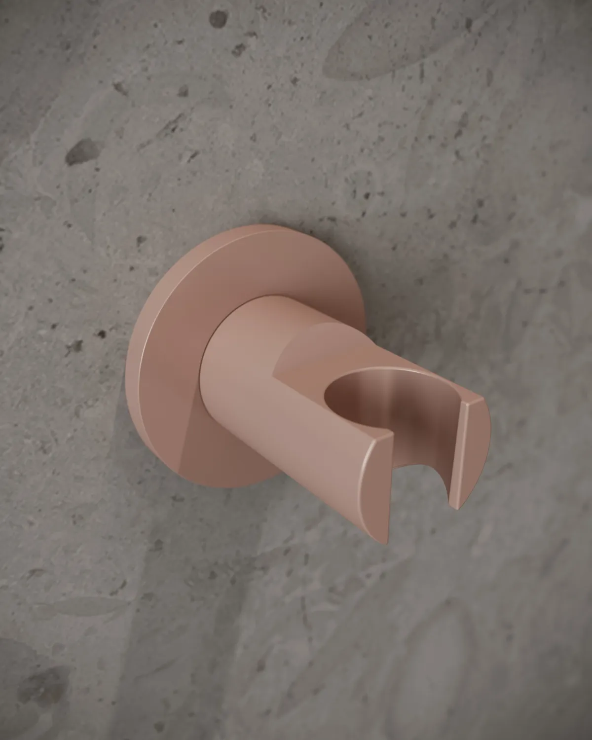 Wandhalter Idealrain Atelier, mit runder Rosette, für Handbrause, Brushed Gold Wandhalter Idealrain Atelier, mit runder Rosette, für Handbrause, Brushed Gold