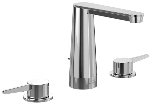 Zweihand-Waschtischarmatur „Conum“ 16,5 cm Ausladung 130 mm in Chrom
