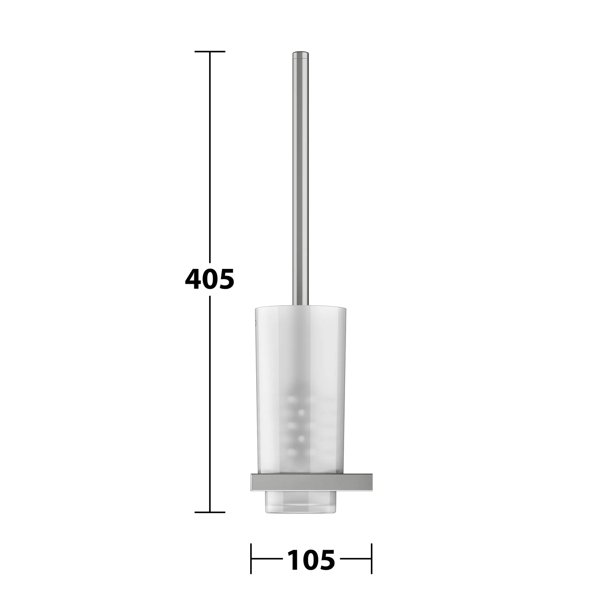 KEUCO EDITION 11 Toilettenbürstengarnitur mit Echtkristall-Einsatz Edelstahl-finish