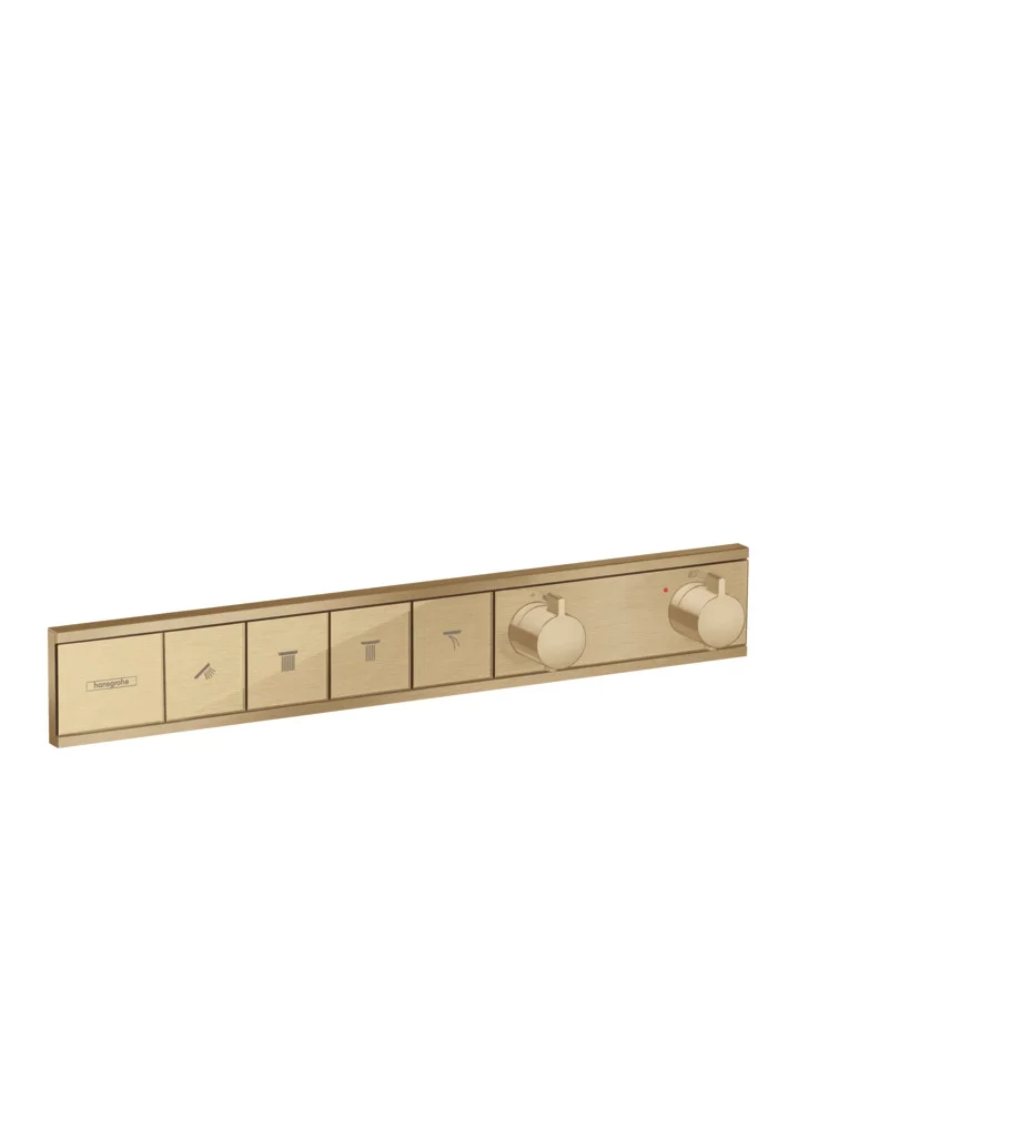 Hansgrohe RainSelect Thermostat Unterputz, Brushed Bronze, 4 Verbraucher, max. Durchflussmenge 38 l/min bei 3 bar, einstellbare Temperaturbegrenzung