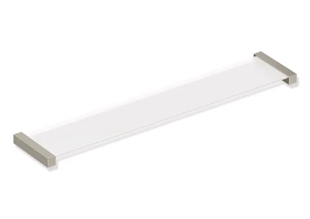 Ablage, Edelstahl, PVD, Ablagefläche aus ESG-Glas (4 mm), von der Unterseite satiniert, Breite 616 mm, Höhe 20 mm, Tiefe 122 mm, in Farbe CK (Messing glänzend)