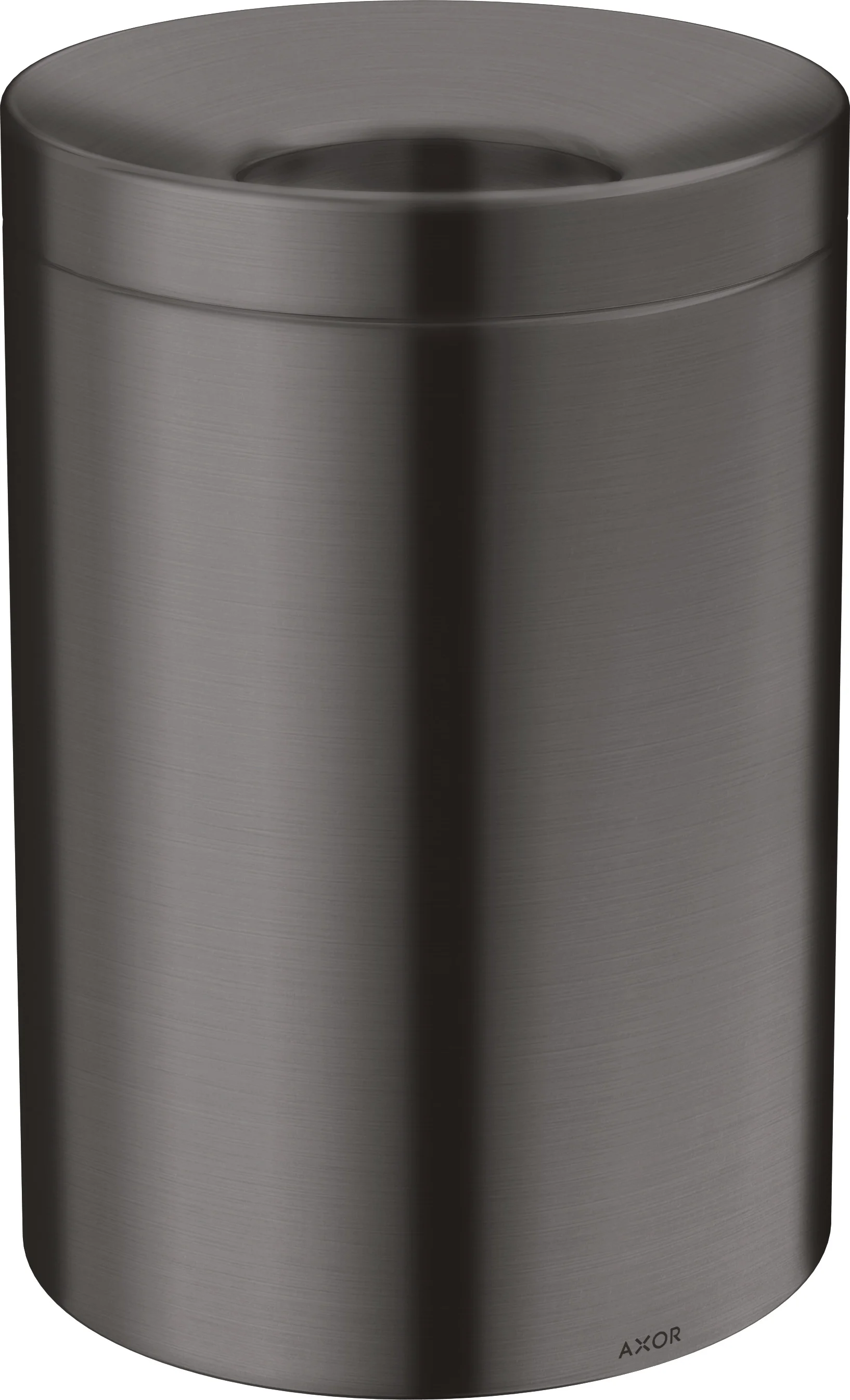 Hansgrohe AXOR Universal Circular Abfalleimer Brushed Black Chrome freistehend Metall Kunststoff 5 l herausnehmbarer Einsatz