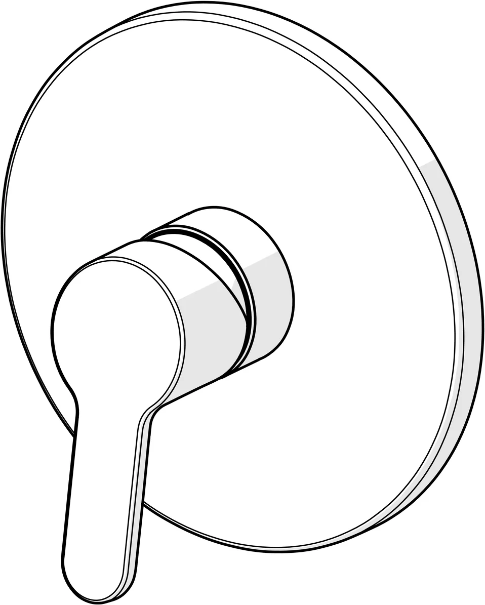 HansaPRIMO Duscharmatur Einhebelmischer Fertigmontageset für Brausebatterie 8991 Rosette rund Chrom