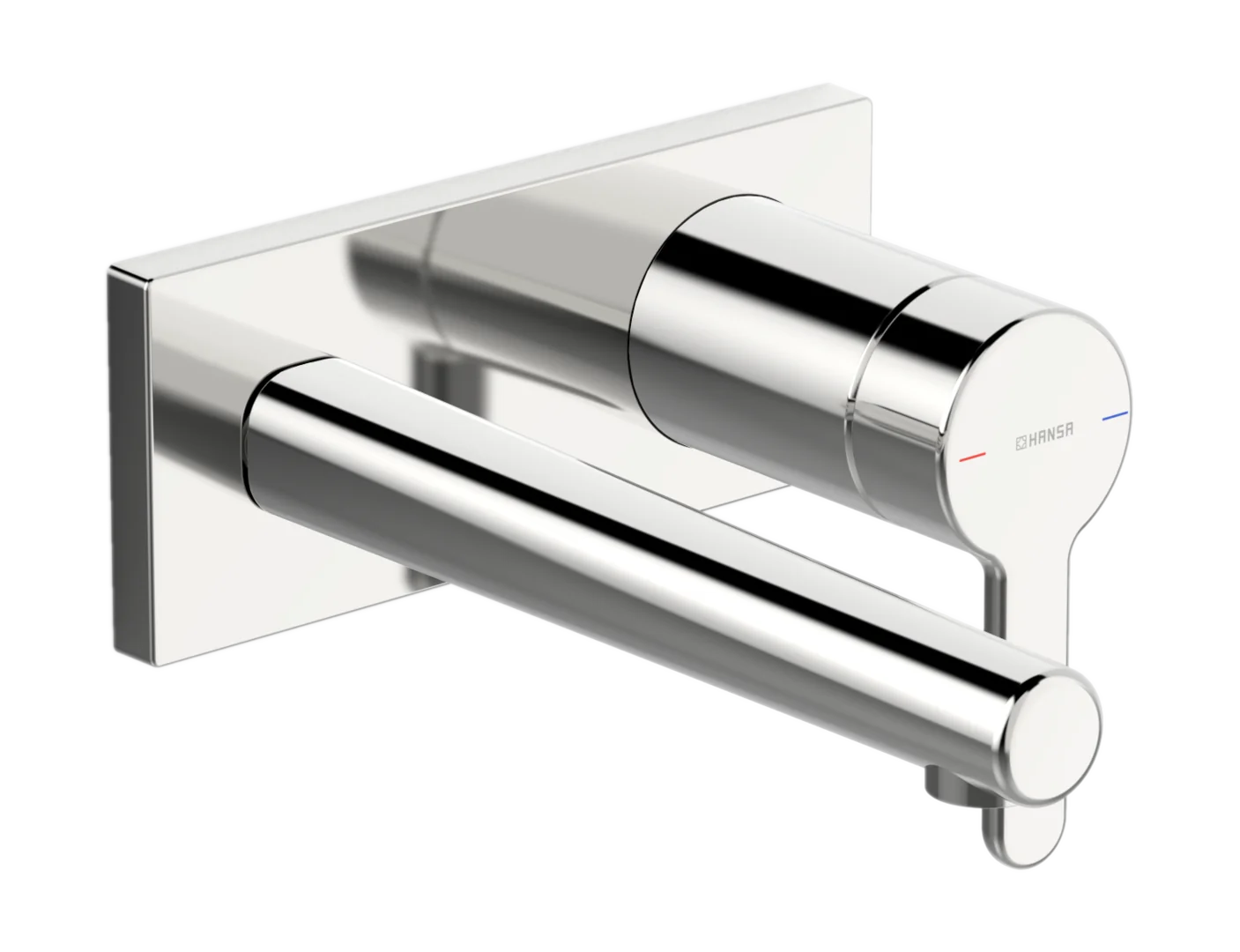 HansaDESIGNO Style Waschtischarmatur EHM FM-Set f. WT-Batt. HansaDESIGNO Style 5109 Rosette eckig Ausld. 194mm DN15 Chrom