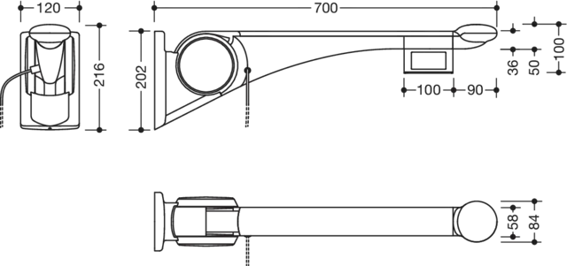 HEWI Stützklappgriff „Serie 802 LifeSystem“ HEWI Stützklappgriff „Serie 802 LifeSystem“