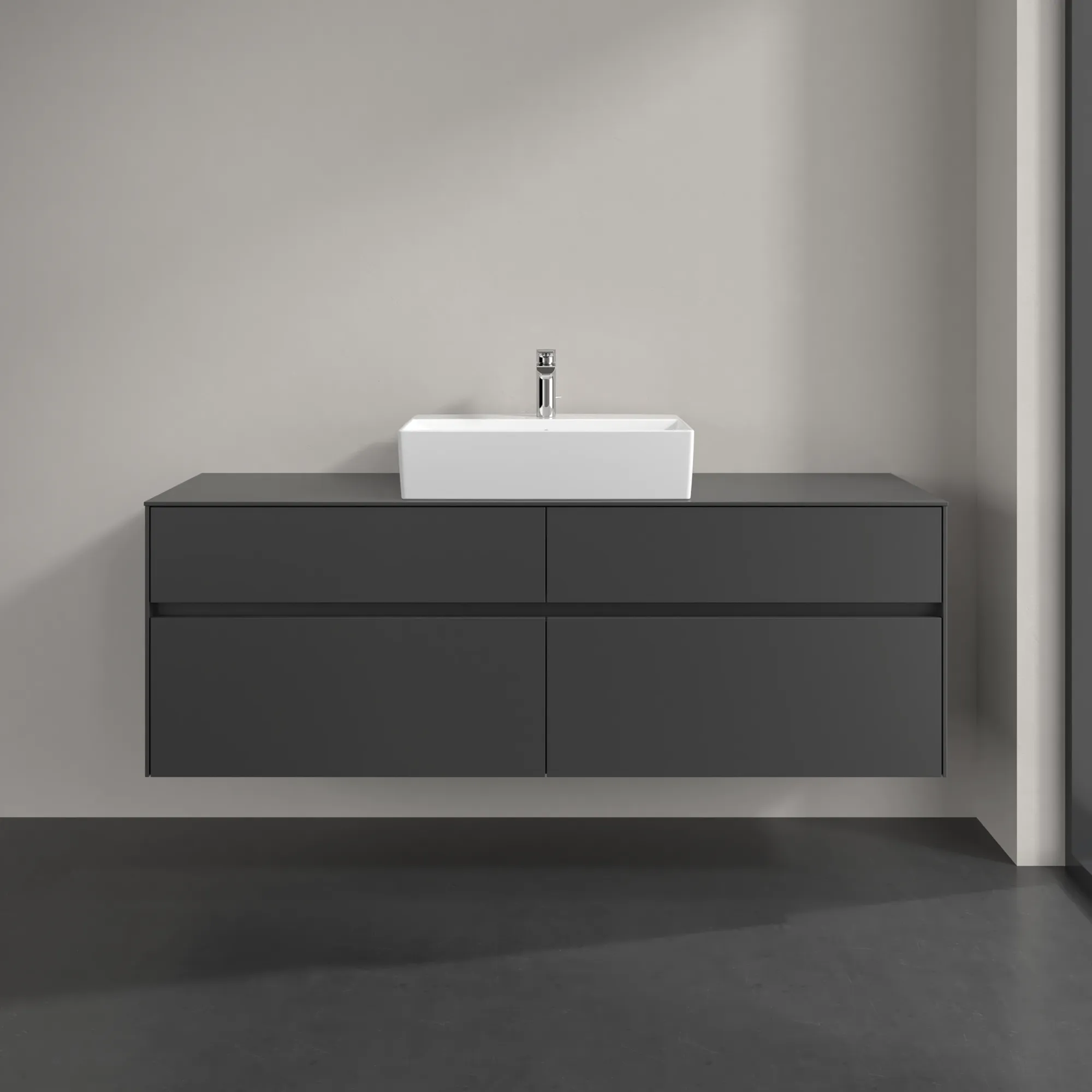 Villeroy & Boch Collaro Waschbeckenunterschrank C134B0, 1600x548x500mm, Graphite