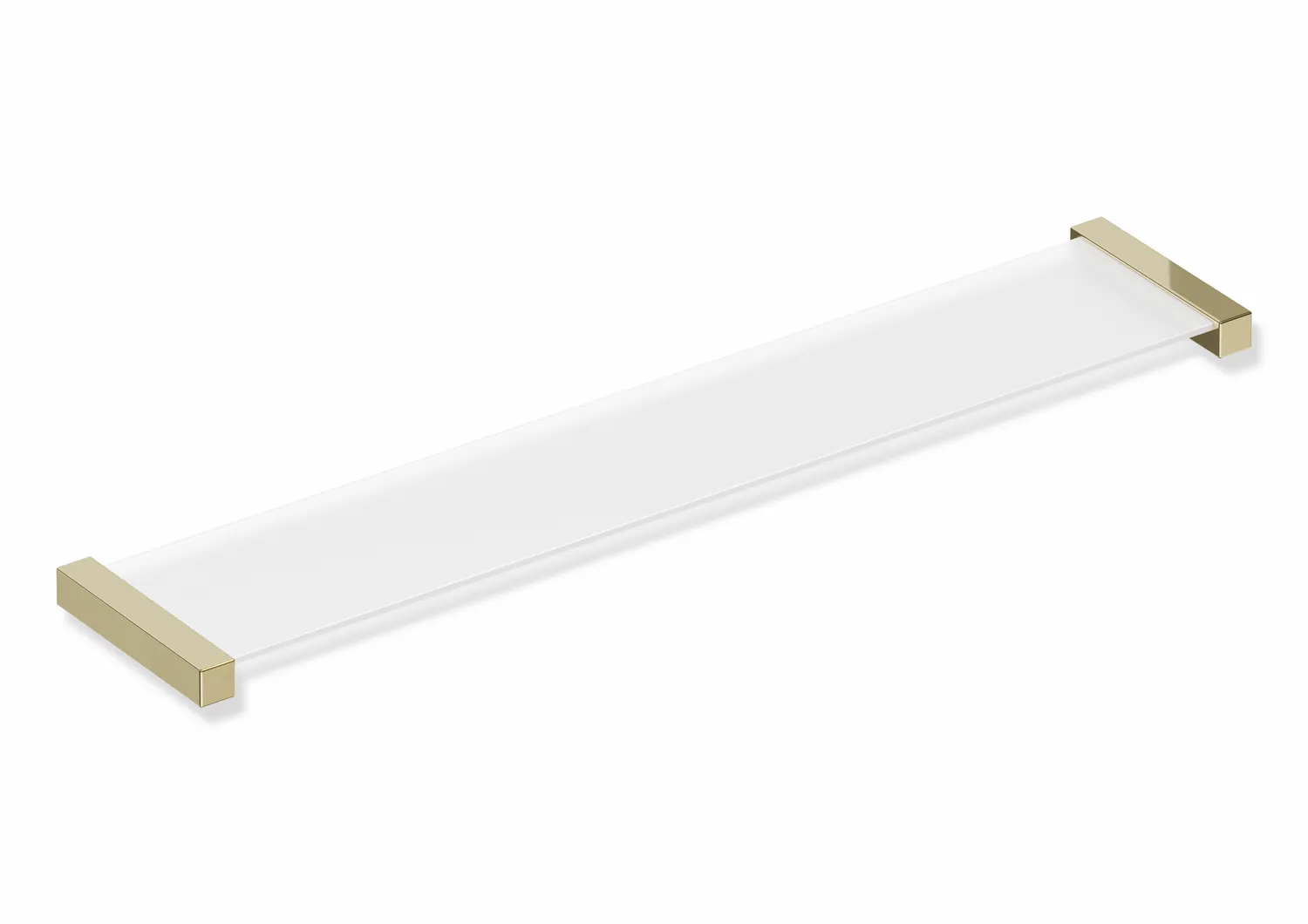 Ablage, Edelstahl, PVD, Ablagefläche aus ESG-Glas (4 mm), von der Unterseite satiniert, Breite 616 mm, Höhe 20 mm, Tiefe 122 mm, in Farbe CK (Messing glänzend) Ablage, Edelstahl, PVD, Ablagefläche aus ESG-Glas (4 mm), von der Unterseite satiniert, Breite 616 mm, Höhe 20 mm, Tiefe 122 mm, in Farbe CK (Messing glänzend)