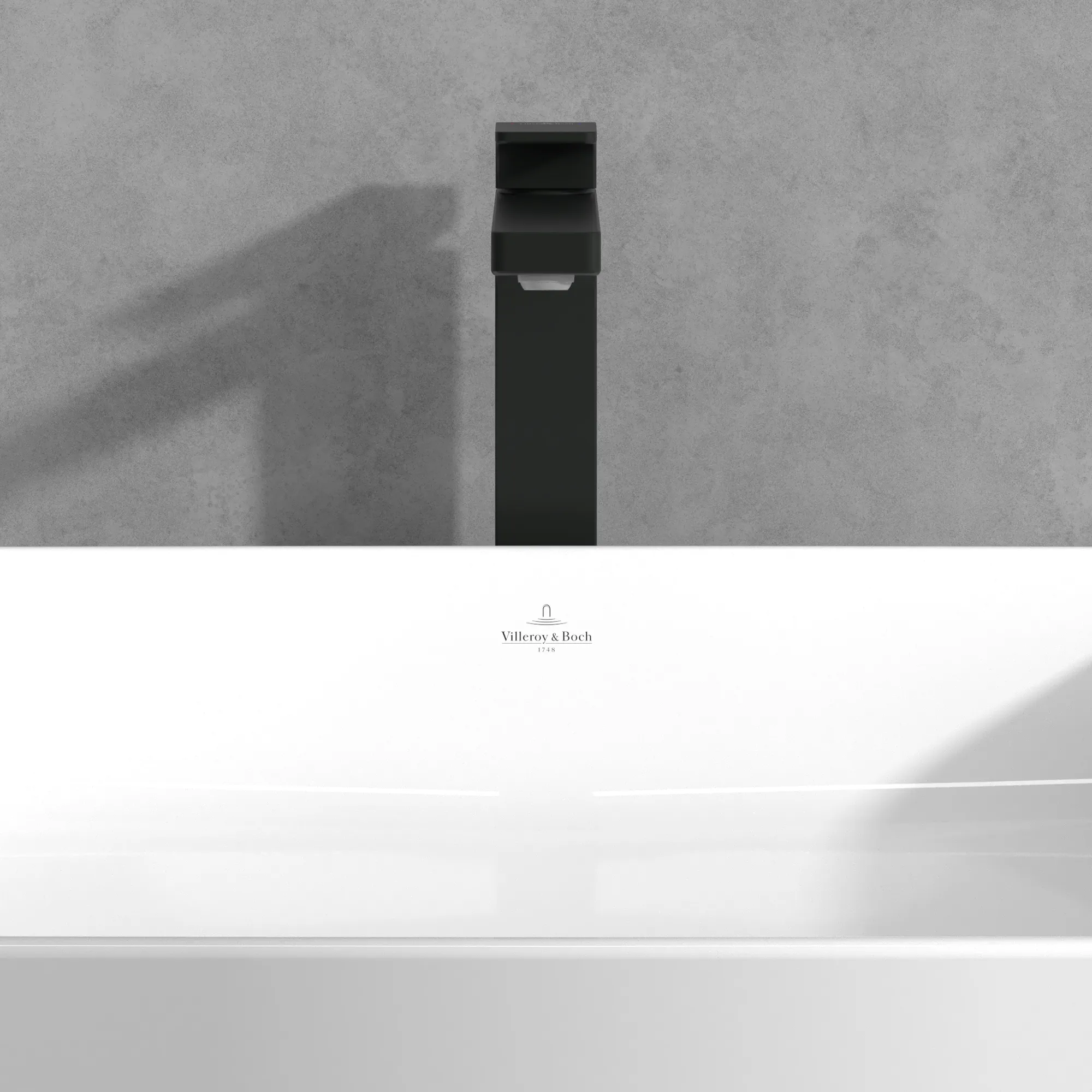 Einhand-Waschtischarmatur „Architectura Square“ 21,1 cm Ausladung 176 mm in Matt Black Einhand-Waschtischarmatur „Architectura Square“ 21,1 cm Ausladung 176 mm in Matt Black
