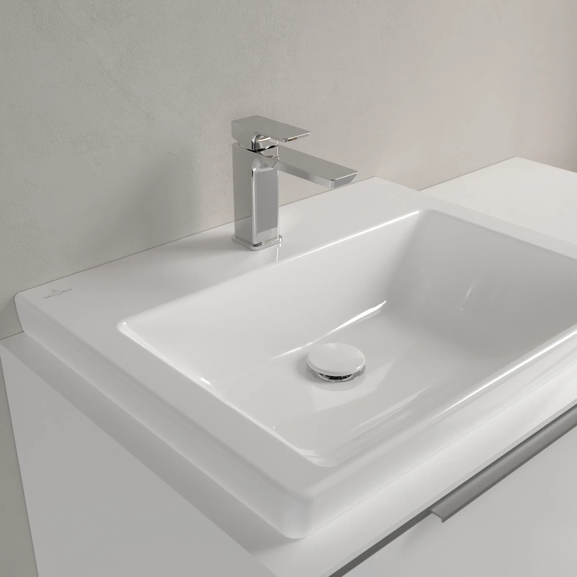Villeroy & Boch Wandwaschtisch aus TitanCeram geschliffen „Subway 3.0“ 600 × 470 × 165 mm, ohne Hahnlochbohrung, Hahnlochposition mittig in Weiß Alpin Villeroy & Boch Wandwaschtisch aus TitanCeram geschliffen „Subway 3.0“ 600 × 470 × 165 mm, ohne Hahnlochbohrung, Hahnlochposition mittig in Weiß Alpin
