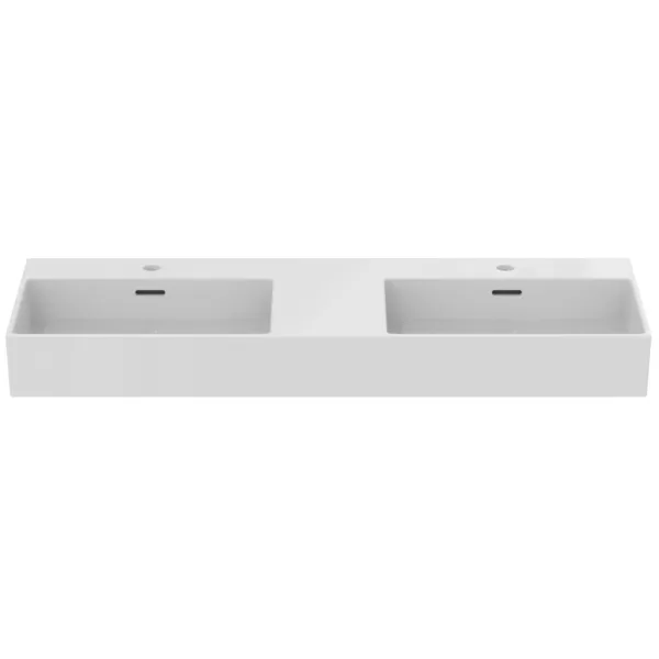 Waschbecken „Extra“ 120 × 45 × 15 cm, Hahnlochposition mittig in Weiß Waschbecken „Extra“ 120 × 45 × 15 cm, Hahnlochposition mittig in Weiß