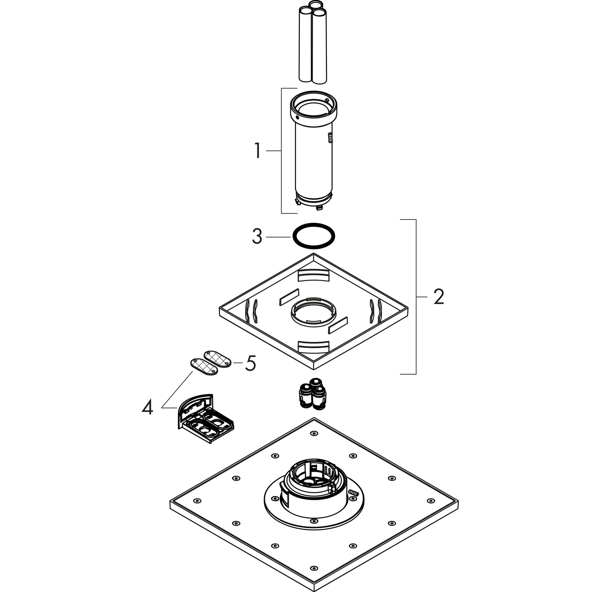 Kopfbrause 250/250 2jet Axor Deckenmontage chrom Kopfbrause 250/250 2jet Axor Deckenmontage chrom