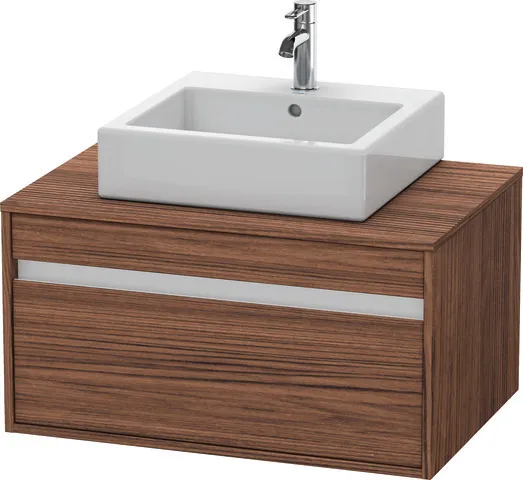 Duravit Waschtischunterschrank wandhängend „Ketho“ 80 × 42,6 × 55 cm Nussbaum Dunkel