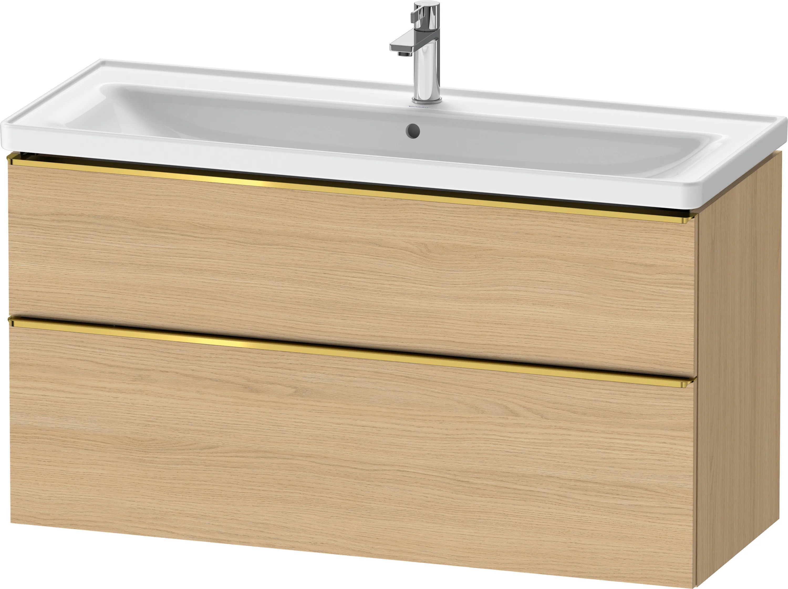 Duravit Waschtischunterschrank wandhängend „D-Neo“ 118,4 × 62,5 × 45,2 cm Eiche Natur