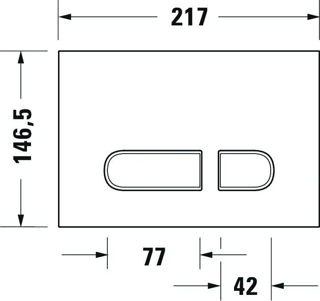 Duravit Betätigungsplatte „DuraSystemInstallationselemente“ 21,7 × 14,7 cm in