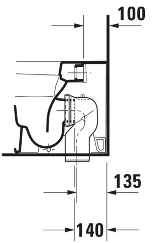 Stand-Tiefspül-WC back to wall „DuraStyle“ 37 × 40 × 57,5 cm in mit HygieneGlaze