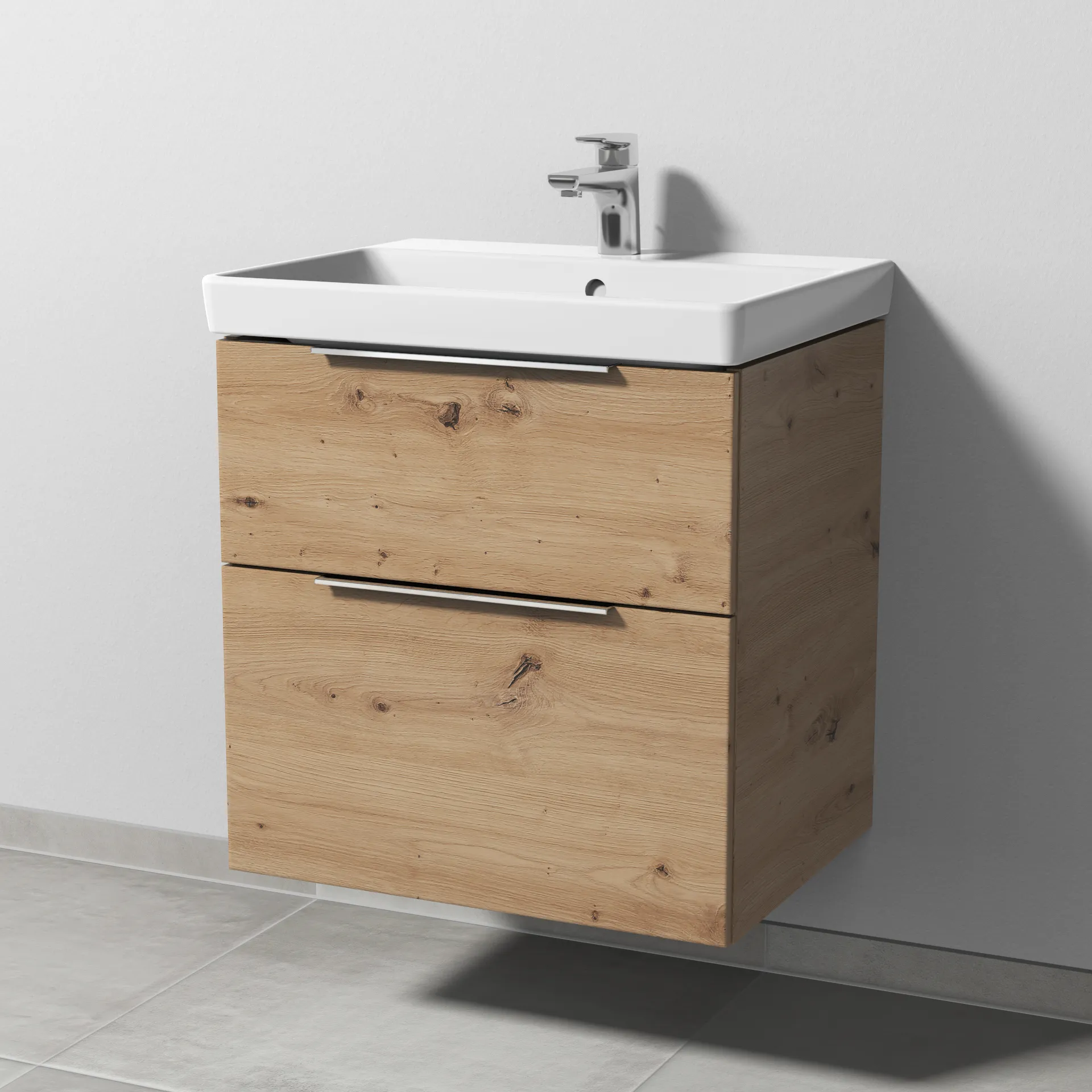 Sanipa Waschtischunterschrank „3way“ passend zu Keramik-Waschtische Avento von Villeroy & Boch 580 × 580 × 452 mm in Eiche Natural-Touch Sanipa Waschtischunterschrank „3way“ passend zu Keramik-Waschtische Avento von Villeroy & Boch 580 × 580 × 452 mm in Eiche Natural-Touch