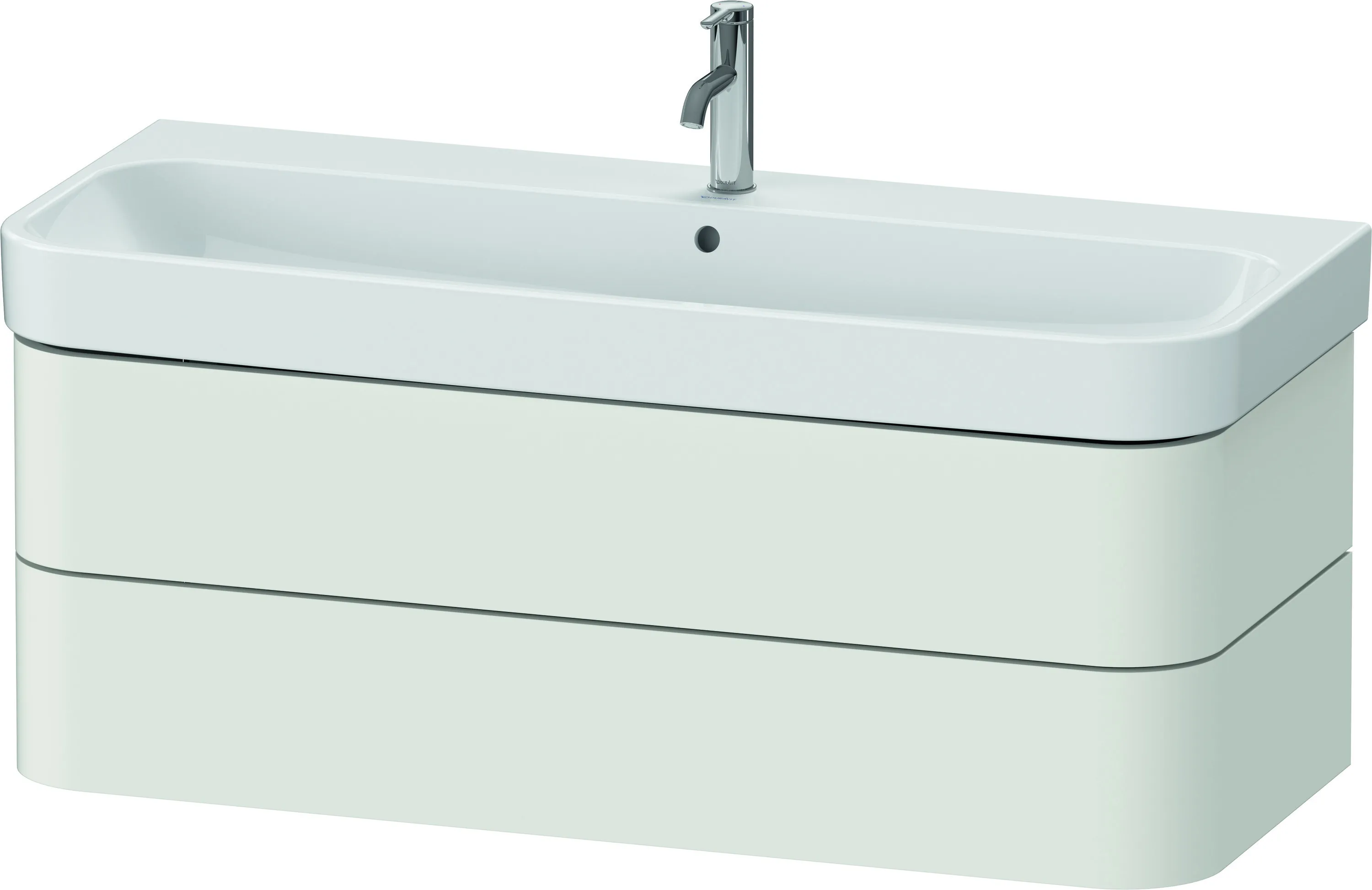 Duravit Waschtischunterschrank wandhängend „Happy D.2 Plus“ 117,5 × 41,5 × 49 cm Nordic Weiß Seidenmatt
